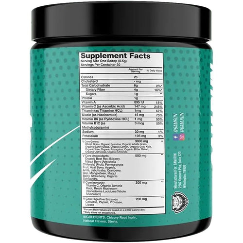 6AM Run | Super Greens Powder | Superfood Powder | Dietary Supplement | Vegetable Powder | Powder Drink Mix | Nutrient Dense Powder | Plant Based | Organic Greens Powder