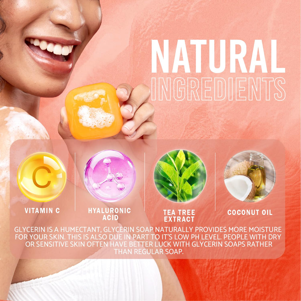 Koji White Pure Kojic Acid Soap | Glycerin Soap Bar for Gentle Skin Brightening and Exfoliation with Tea Tree, Coconut Oil, Hyaluronic Acid & Vitamin C, Vegan, 2.82 oz