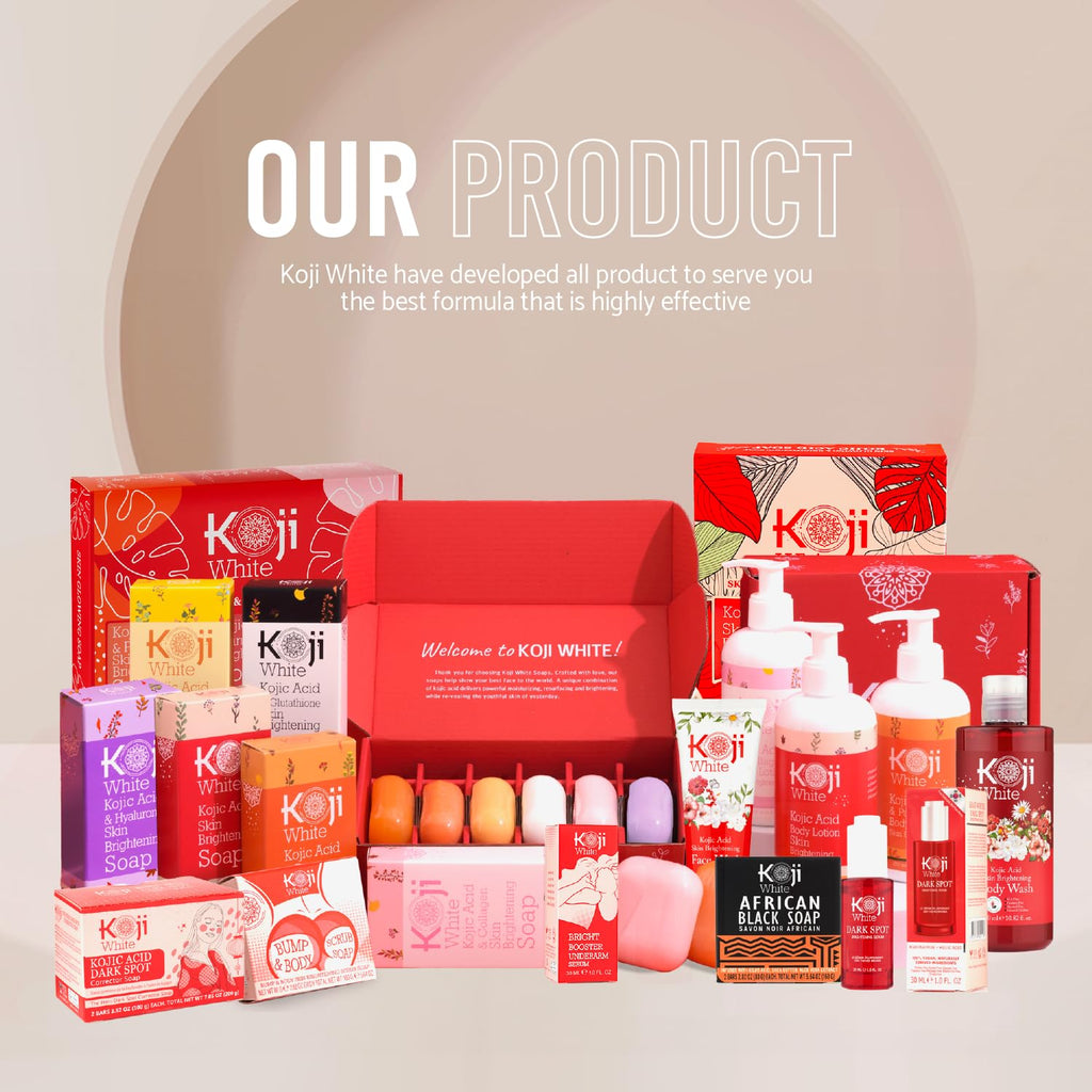 Koji White Pure Kojic Acid Soap | Glycerin Soap Bar for Gentle Skin Brightening and Exfoliation with Tea Tree, Coconut Oil, Hyaluronic Acid & Vitamin C, Vegan, 2.82 oz